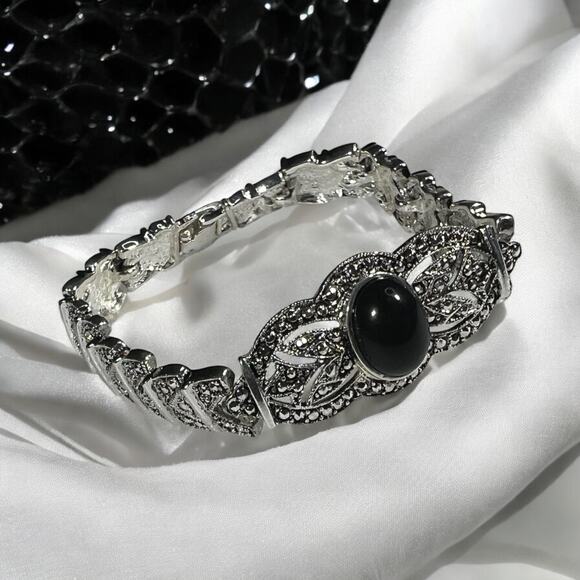 Vintage Design Black Mystery Bracelet True Deadstock Retro - Picture 3 of 16